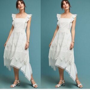 Anthropologie Rina Dhaka White Vacation Dress